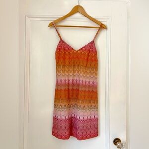Missoni Mini Dress Pink & Orange Patterned. Size 40 IT Excellent  Condition